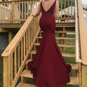 Tiffany Designs Dresses - Maroon mermaid style prom dress Tiffany Designs Dresses - Maroon mermaid style prom dress